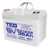 Acumulator 12V AGM VRLA GEL Deep Cycle – Capacitate acumulator: 36Ah | Terminale acumulator: M5 | Greutate(kg): 10 kg - TED003386