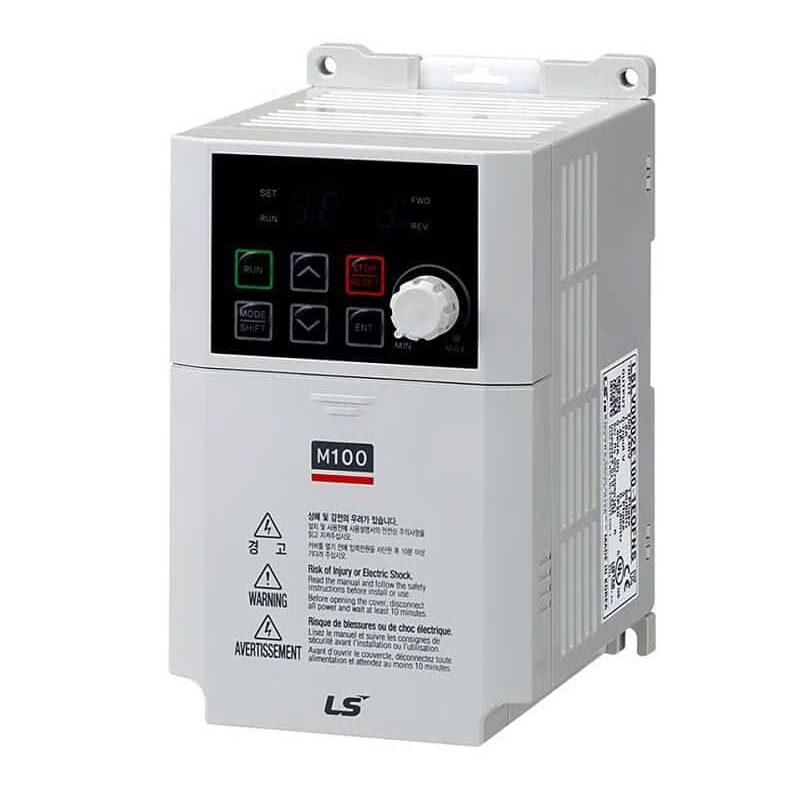 Convertizor de frecvență LS Electric LSLV M100 – Alimentare: 230V AC | Putere activa: 0.1(kW) | Curent de iesire nominal: 0.8A | Curent de intrare nominal: 1.0A - LSLVM100-EOFN0001