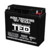 Acumulator 12V AGM VRLA – Capacitate acumulator: 1.4Ah | Terminale acumulator: F1/T1 | Greutate(kg): 0.57 kg - TED002716