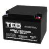 Acumulator 12V AGM VRLA – Capacitate acumulator: 1.4Ah | Terminale acumulator: F1/T1 | Greutate(kg): 0.57 kg - TED002716
