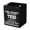 Acumulator 12V AGM VRLA – Capacitate acumulator: 1.4Ah | Terminale acumulator: F1/T1 | Greutate(kg): 0.57 kg - TED002716