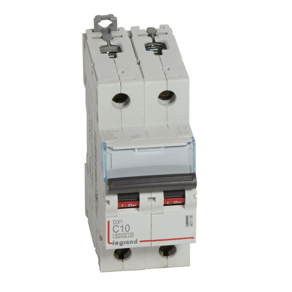 Întrerupător automat LEGRAND DX³ – Numar poli: 2P | Curent nominal (In): 10A | Capacitate de rupere: 6kA - 407798