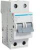 Întrerupător automat – dijunctoare HAGER – Tipul de declansare: curba C | Serie: MY | Numar poli: 2P | Curent nominal (In): 16A | Capacitate de rupere: 4.5kA | Module: 2 - MY216