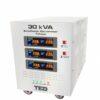 Stabilizator de tensiune TED Electric cu servomotor și sinusoidală pură – Tensiune intrare: 225 ..... 450V AC | Putere activa (kW): 24(kW) | Putere aparenta (VA): 30kVA | Frecventa intrare: 50 ..... 60Hz | Conector iesire: Regleta | Greutate(kg): 74 kg - TED000156