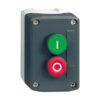 Cutie de control și semnalizare SCHNEIDER Harmony  XALD, XALK, echipata – Alimentare: 24 ..... 240V AC/DC | Functii: 2 FUNCTII | Tip functie: Pornire sau Oprire | Componente: 1xBTN verde/1xNO/I marcaj | 1xBTN rosu/1xNC/O marcaj - XALD213